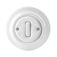 Wyłączniki światła i elektryczne - Wyłącznik pojedynczy / schodowy ABB DECENTO porcelana - miniaturka - grafika 1