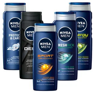Nivea Men Silver Protect Shower Gel 500ml M Żel pod prysznic 69770 - Żele pod prysznic dla mężczyzn - miniaturka - grafika 2