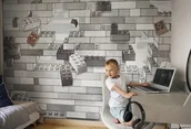 Tapety - Blocks Mural Tapeta dla Chłopaka z Murem z Klocków - miniaturka - grafika 1