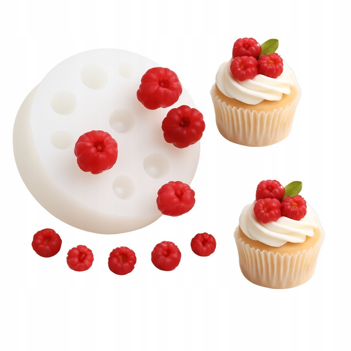 Forma silikonowa do masy cukrowej do galaretek ozdoby na tort malina maliny