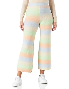 Pieces Pcnahla Hw Szeroki Ank Knit Pants BC Spodnie damskie, Upa/Motyw : Granada Sky, L - Spodnie damskie - miniaturka - grafika 1