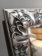 Lustra - Lustro w czarnej ramie stylizowanej na stare antyczne srebro 140x60 z7 - miniaturka - grafika 1