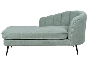 Szezlong boucle prawostronny zielony ALLIER - Szezlongi - miniaturka - grafika 1