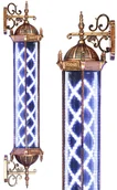 Meble fryzjerskie - Barber pole słupek plafon barberski barber z lampą 120cm - miniaturka - grafika 1