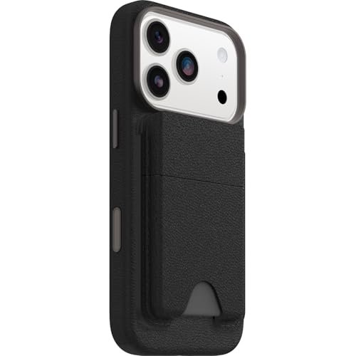 OtterBox Symmetry Cactus Leather MagSafe Wallet, miękki w dotyku portfel z 2-3 przegródkami na karty, silnie magnetycznie umocowane z MagSafe, kompatybilny z iPhonem, Czarne