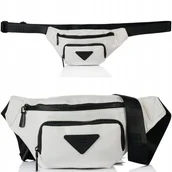 Torebki damskie - TOREBKA LISTONOSZKA NERKA SASZETKA MONNARI Biała - miniaturka - grafika 1