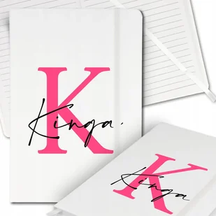 Notes Notatnik Biały A5 Dziennilk z Gumką w Linie TWÓJ INICJAŁ IMIĘ Wzory - Notesy i bloczki Notes Notatnik Biały A5 Dziennilk z Gumką w Linie TWÓJ INICJAŁ IMIĘ Wzory - Notesy i bloczki - miniaturka - grafika 1