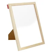 Tablice i flipcharty - Tablica magnetyczna sucho ścieralna nabiurkowa rama drewniana 30x21cm MEMOBE biała pionowa/pozioma /MTM030021.02.01.S.06/ - miniaturka - grafika 1