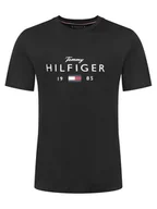 Koszulki męskie - Tommy Hilfiger T-Shirt MW0MW41455 Czarny Regular Fit - miniaturka - grafika 1