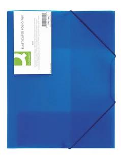 Q-Connect Teczka z gumką , PP, A4, transparentna niebieska KF02312 - Teczki i skoroszyty - miniaturka - grafika 2