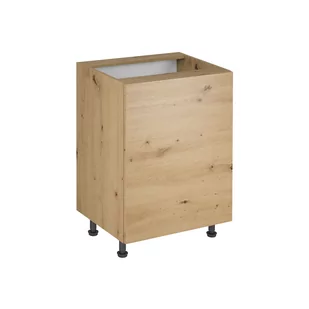 Szafka Dolna Stojąca 1 Drzwi D60-P/L Langen Gała Meble Dąb Artisan, Metal Czarny - Szafki kuchenne - miniaturka - grafika 1