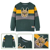 Bluzy dla dziewczynek - Bluza dziecięca - ciemnozielona - 104 - Bluza Dla Dziecka - miniaturka - grafika 1