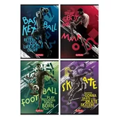 Zeszyty szkolne - Zeszyt A4 60 Kratka Sport 9554023 Herlitz - miniaturka - grafika 1