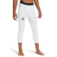 Spodnie sportowe męskie - Męskie legginsy treningowe 3/4 Under Armour Curry Brand - białe - UNDER ARMOUR - miniaturka - grafika 1