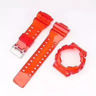 Akcesoria do smartwatchy - 2W1 opaska pasek + etui BEZEL do Casio G-SHOCK GA-100 GA-110 GD-100 G-8900 czerwony transparentny - miniaturka - grafika 1