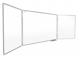 Tablica szkolna, suchościeralno-magnetyczna typu tryptyk, biała, 100x170-340 cm - Tablice i flipcharty - miniaturka - grafika 1