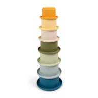 Zabawki interaktywne dla dzieci - Filibabba Silikonowe kubeczki do zabawy 7szt. Blue - miniaturka - grafika 1