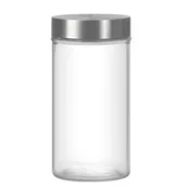 Pojemniki kuchenne - Słoik DOMOTTI Milos 1.3 L Srebrny - miniaturka - grafika 1