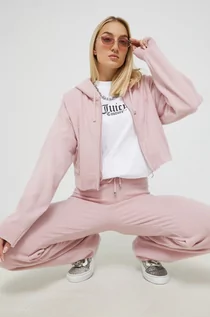 Swetry damskie - Juicy Couture sweter z domieszką wełny kolor różowy - grafika 1