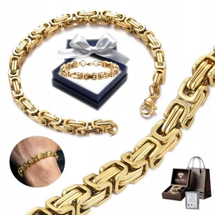 ZŁOTA Bransoletka Męska Królewski Bizantyjski Dla Mężczyzny Chłopaka Męża - Bransolety męskie ZŁOTA Bransoletka Męska Królewski Bizantyjski Dla Mężczyzny Chłopaka Męża - Bransolety męskie - miniaturka - grafika 1