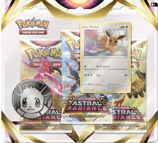 Karty Pokemon TCG: 10.0 Sword and Shield Astral Radiance Three Booster Eevee - Czasopisma - miniaturka - grafika 1