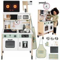 Zabawki AGD - Playtive Drewniana  kuchnia dla dzieci do zabawy interaktywna z akcesoriami - miniaturka - grafika 1