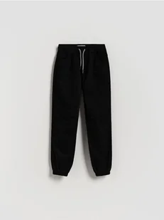 Reserved - Bawełniane spodnie jogger - czarny - Spodnie i spodenki dla chłopców - miniaturka - grafika 1