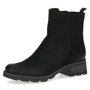 Caprice Damskie kozaki 9-25227-41, półdługie, czarne nubuc, 37,5 EU, Black nubuc, 38 - Kozaki damskie - miniaturka - grafika 1