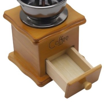 Młynek ręczny młynek do mielenia kawy Hausmann drewno solidny młynek