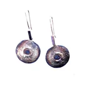 Kolczyki - Kolczyki srebrne - Brązowe jowisze małe - miniaturka - grafika 1