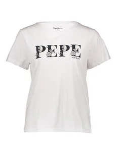 Pepe Jeans Koszulka w kolorze białym - Koszulki i topy damskie - miniaturka - grafika 1
