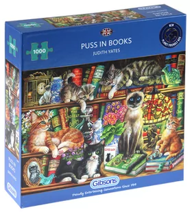 G3 Gibsons Puzzle 1000 Koty w książkach - Puzzle - miniaturka - grafika 1