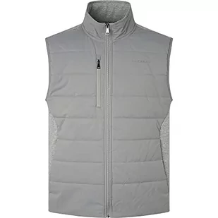 Hackett London Męska bluza z kapturem Hs Quilt Fz, Srebrny szary, S - Bluzy męskie - miniaturka - grafika 1