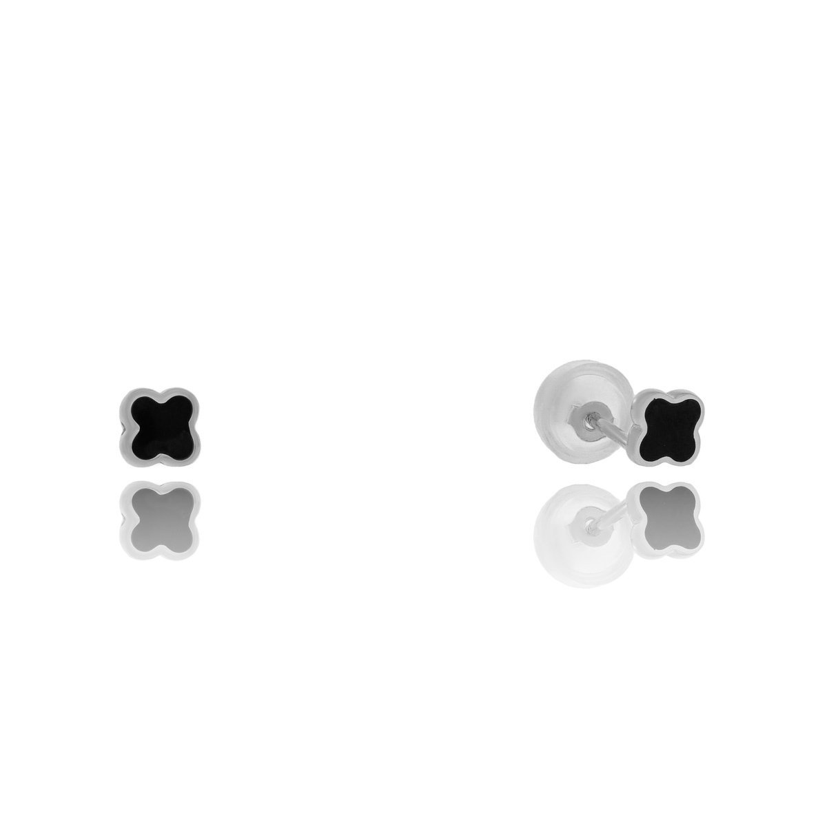 Srebrne kolczyki koniczyna marokańska sztyfty pr. 925