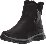 Kozaki damskie - Skechers Synergy Collab damskie kozaki z krótką cholewką, Czarna mikroskóra sztuczna sherpa, 37.5 EU - miniaturka - grafika 1