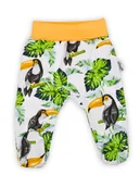 Śpiochy dla niemowląt - Niemowlęce półśpiochy bawełniane tukany białe Nicol,r.56 - miniaturka - grafika 1