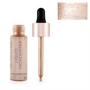 Makeup Revolution Liquid Highlighter 18 ml Rozświetlacz w płynie Luminous Gold Makeup Revolution - Rozświetlacze do twarzy i ciała - miniaturka - grafika 1