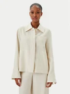 Koszule damskie - Marc O'Polo Koszula 503 0066 74035 Beżowy Regular Fit - miniaturka - grafika 1