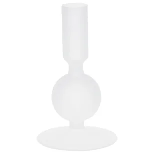Szklany świecznik na nóżce, 14 cm - Świeczniki - miniaturka - grafika 1