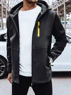 Kurtki męskie - Softshellowa kurtka męska z kapturem szara Dstreet TX4465-XXL - miniaturka - grafika 1