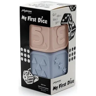 Jellystone Designs JELLYSTONE DESIGNS Kostki Edukacyjne Popielaty i Śnieżnobiały Jellystone Designs - Klocki - miniaturka - grafika 1