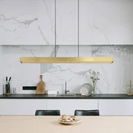 Lampy sufitowe - Globo Lampa wisząca Ethan, możliwość ściemniania, brązowy / mosiężny, salon / jadalnia, aluminium, nowoczesny - miniaturka - grafika 1