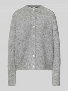 Kurtka z dzianiny o kroju relaxed fit z dodatkiem wełny model ‘Bela’ - Swetry damskie - miniaturka - grafika 1