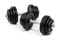Hantle i ciężarki - Hantle 30kg Żeliwne zestaw 2x15kg marki Abarqs - miniaturka - grafika 1
