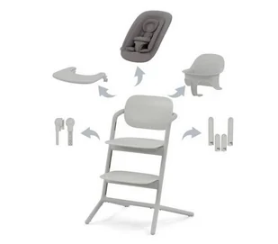 CYBEX Krzesełko LEMO 4-in 1 Set ABTSHE Suede Grey - mid grey - Krzesełka do karmienia - miniaturka - grafika 1