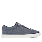 Trampki męskie - Tenisówki Tommy Hilfiger Th Hi Vulc Core Low Chambray FM0FM05818 Niebieski - miniaturka - grafika 1