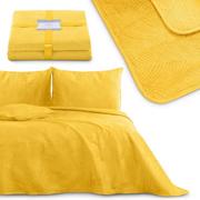 Narzuty - AmeliaHome - żółta narzuta pikowana na łóżko PALSHA rozmiar 170x210 cm. - miniaturka - grafika 1