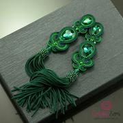 Kolczyki - Ozdoby Ziemi Kolczyki z chwostami Emerald Tassel - miniaturka - grafika 1