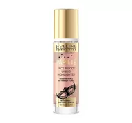 Rozświetlacze do twarzy i ciała - Eveline Cosmetics Variété Liquid Highlighter Płynny rozświetlacz do twarzy i ciała, 01 Champagne Gold 02, ROSE GOLD 30.0 ml - miniaturka - grafika 1