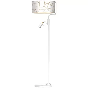 Milagro Lampa podłogowa ZIGGY WHITE White/Gold 1xE27 + 1x mini GU10 MLP7571 - Lampy stojące - miniaturka - grafika 1